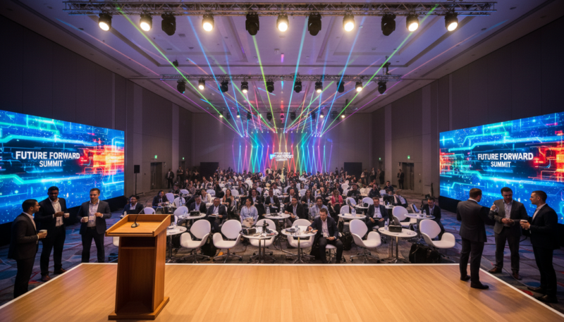 iconic startup event stage